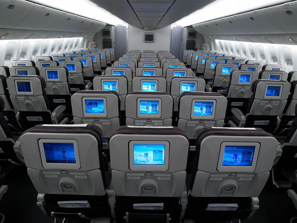 大韩航空经济舱机上娱乐系统