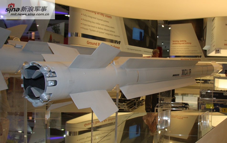 mbda公司展出的米卡空空导弹