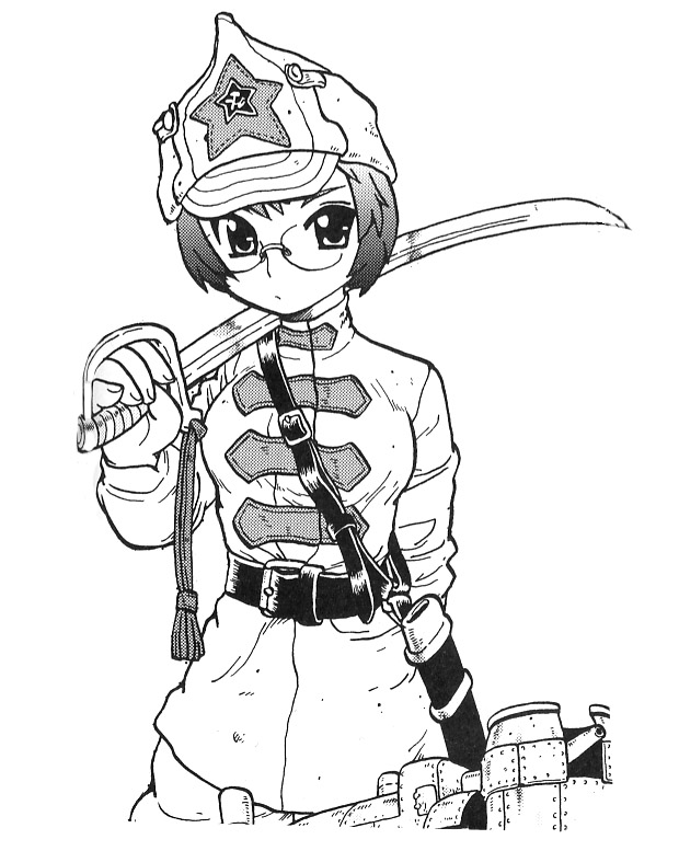 苏军女骑兵卡通图