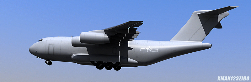 网友制作中国空军200吨级军用运输机精美cg图_高清图集_新浪网