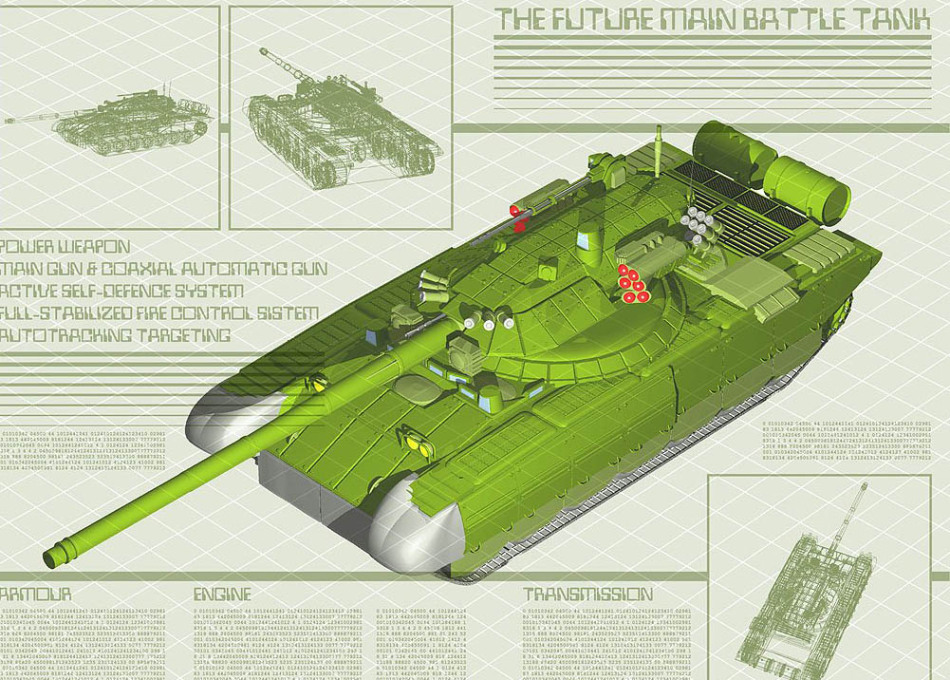 俄罗斯未来坦克t95构想图