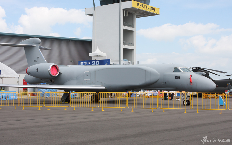 2010年新加坡航展 > g550预警机全貌新加坡航展期间,新加坡共和国空军