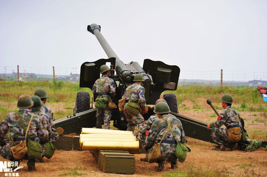 沈阳炮兵学院学员演练130毫米加农炮实弹射击_高清图集_新浪网