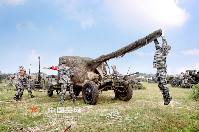 广空57高炮部队奔袭陌生地域快速布设炮阵_高清图集_新浪网