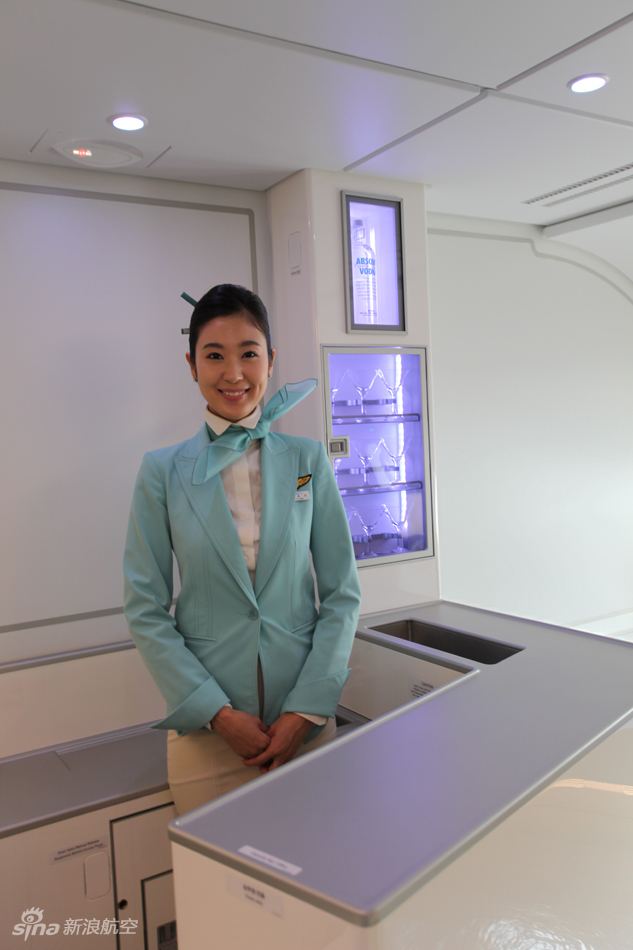 空客公司在航展上展示第二架大韩航空a380客机