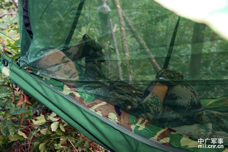 单兵吊床 郝琎 摄