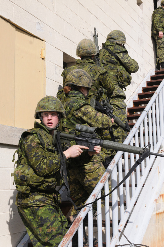 参加演习的加军掷弹兵