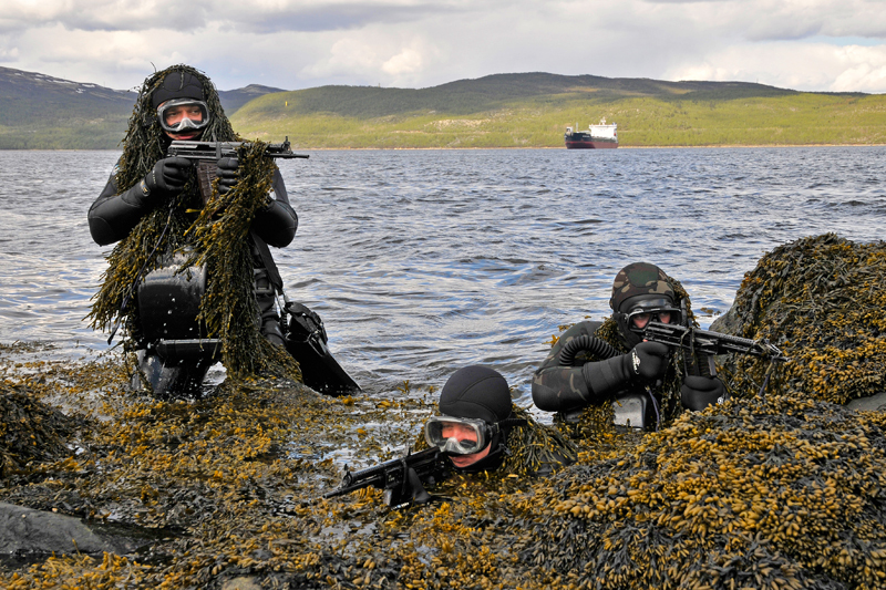 俄军出动蛙人部队练下水作战渗透作战_高清图集_新浪网