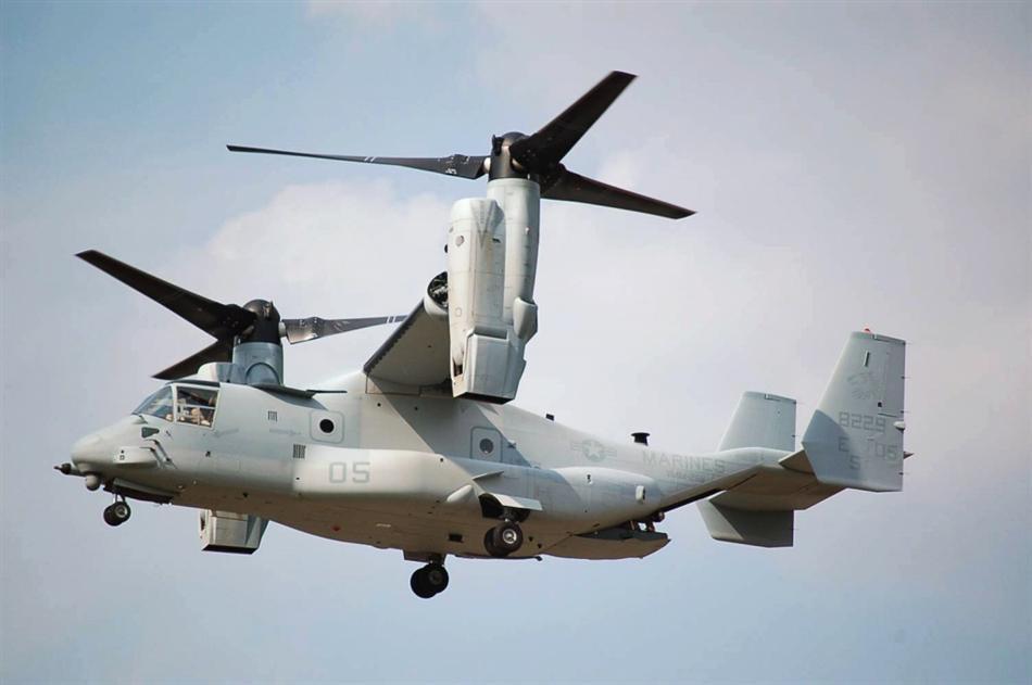 mv-22偏转翼飞机飞抵五角大楼附近