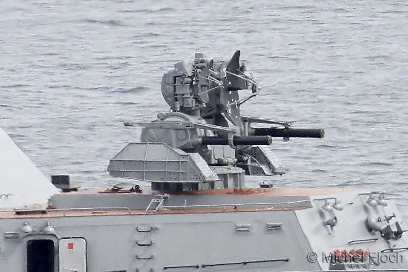 俄罗斯海军节展示警戒级首舰卡什坦近防系统