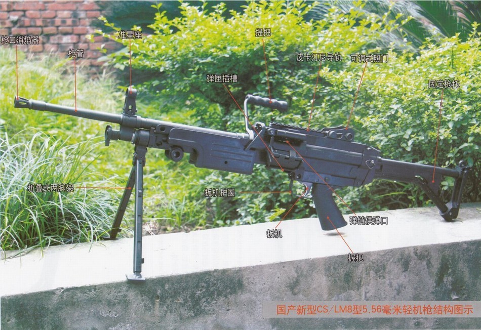 中国仿制的米尼米5.56毫米轻机枪