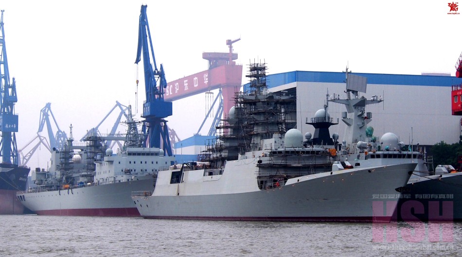 14张图片回顾反潜改型054a护卫舰黄冈号建造