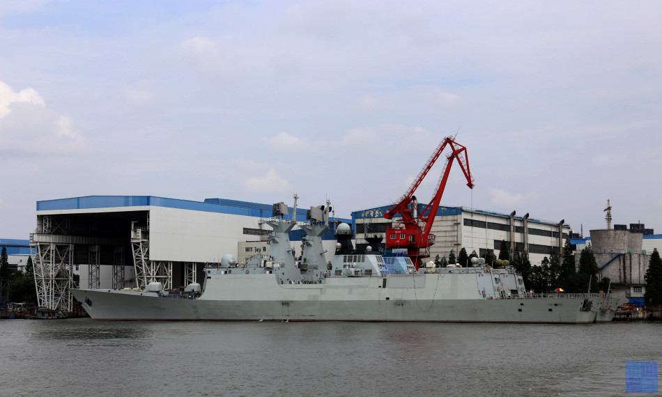 14张图片回顾反潜改型054a护卫舰黄冈号建造