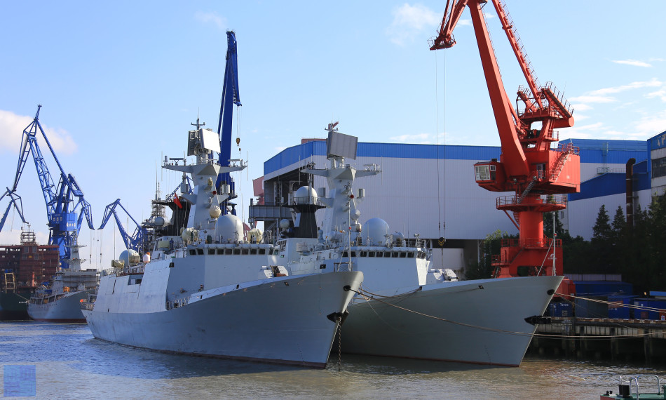 14张图片回顾反潜改型054a护卫舰黄冈号建造