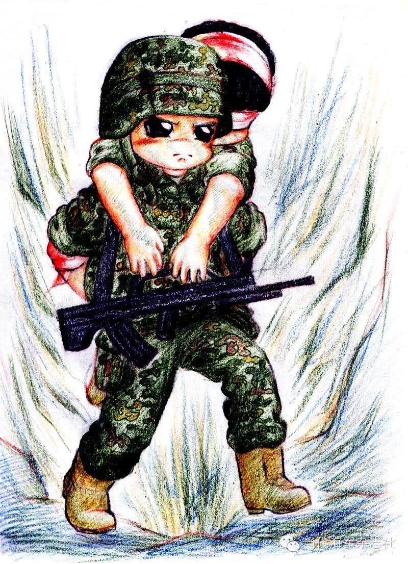 超萌军营彩铅画:各兵种各岗位萌兵全上阵_高清图集_新浪网