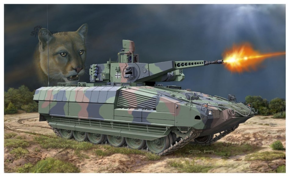 德军秀美洲狮战车训练猛照 重达43吨媲美坦克