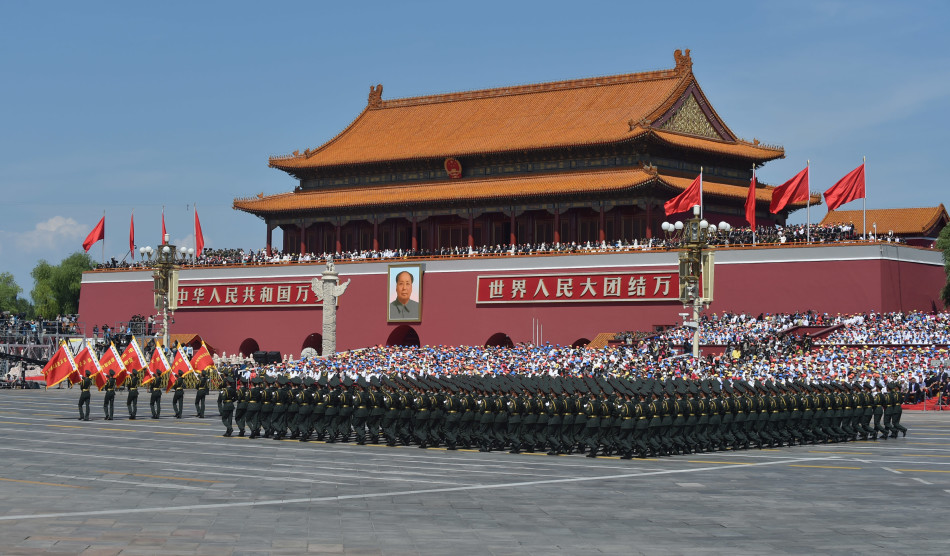 9月3日,中国人民抗日战争暨世界反法西斯战争胜利70周年纪念大会在