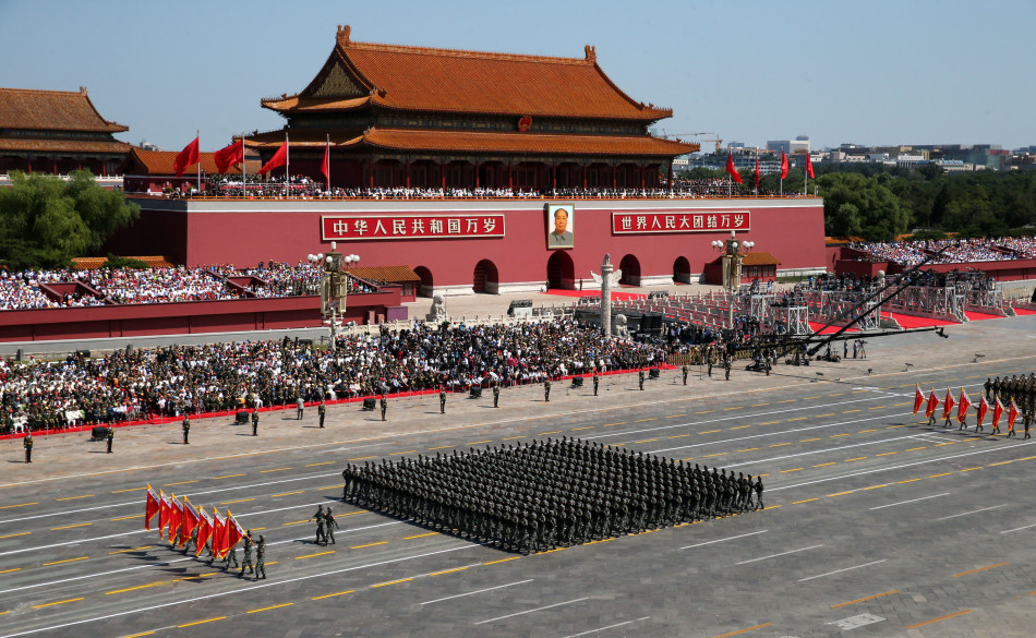 9月3日,中国人民抗日战争暨世界反法西斯战争胜利70周年纪念大会在