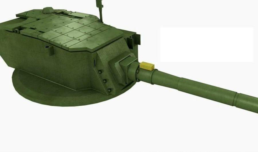 俄军阿玛塔坦克炮塔近乎裸奔