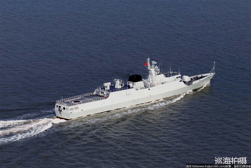舰型漂亮:海军056a型594号株洲舰航拍美图