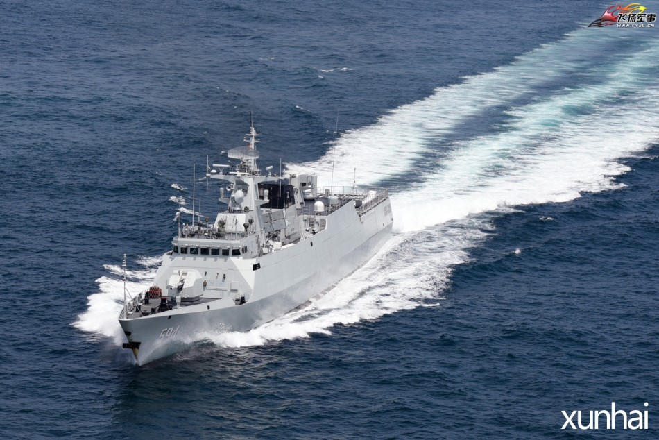 舰型漂亮:海军056a型594号株洲舰航拍美图