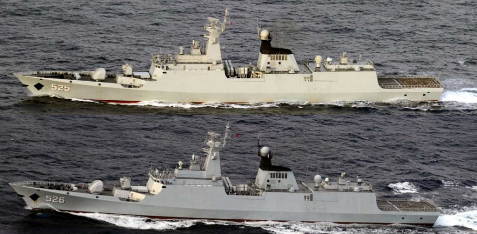日本拍到的054级护卫舰525号马鞍山舰