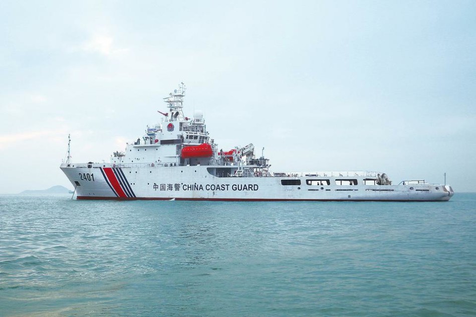 共同社中国带炮海警船再次巡逻钓鱼岛海域