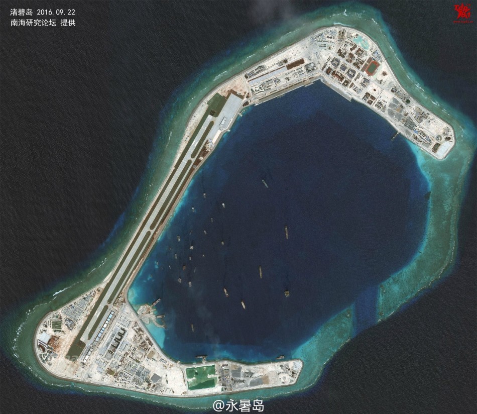 大自然的鬼斧神工!中国南沙渚碧岛最新卫星图_高清图集_新浪网