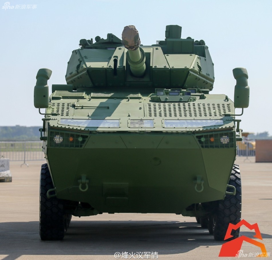 铆钉密布:中国新轮式突击炮随运9亮相航展