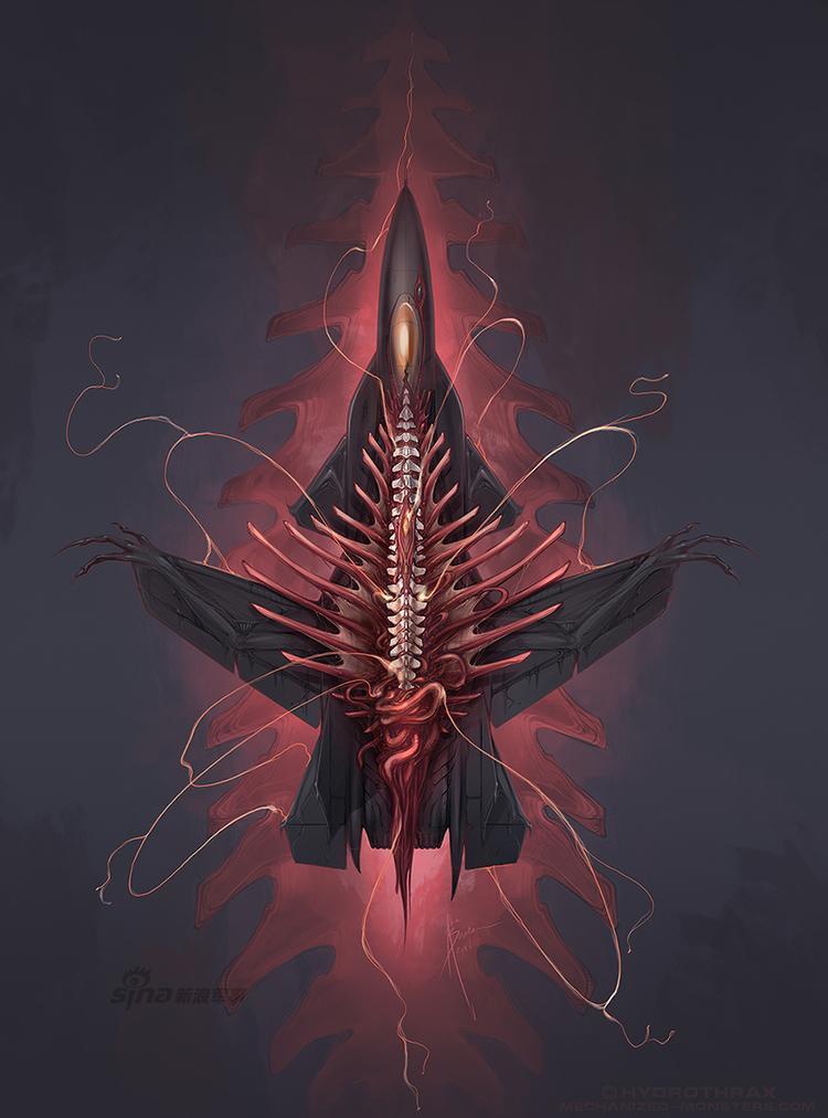 谁给中国的画个!军迷手绘美俄战机变身机械兽