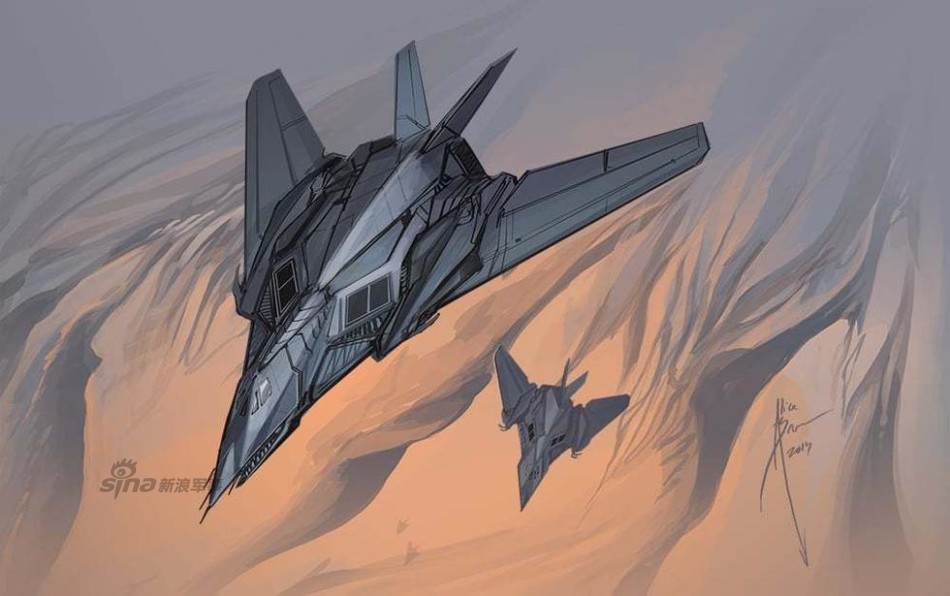 谁给中国的画个!军迷手绘美俄战机变身机械兽