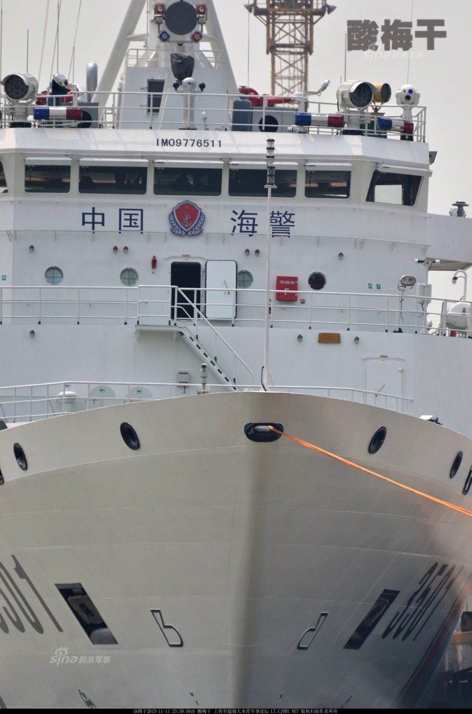有预留舰炮位!中国曾经的首艘5000吨级海警船