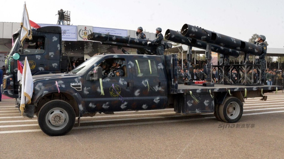 不用中国107神炮伊拉克政府军皮卡挂大杀器