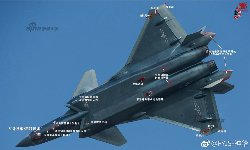 网友标注歼20各类外露设备_新浪图片