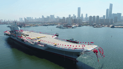 动图回顾国产航母下水过程！大国巨舰激动人心