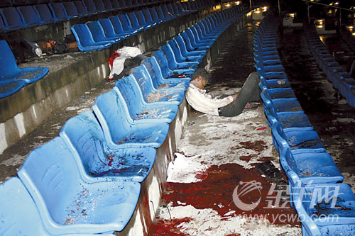 爆炸现场非常血腥