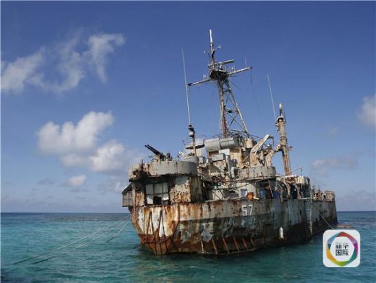 图为经成为废铁的“马德雷山”号，来源新华/路透。
