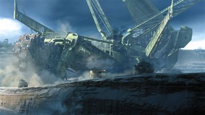 电影《阿凡达》中的地球“拆迁队”，地球人来此开采该星球的矿产。