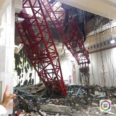 伊斯兰教圣地麦加的大清真寺11日发生塔吊倒塌事故