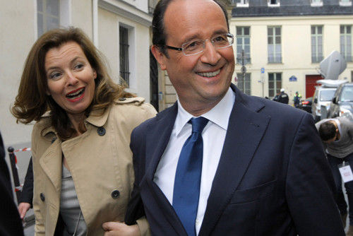 奥朗德与女友特里耶韦莱