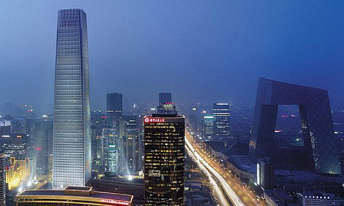 北京国贸夜景