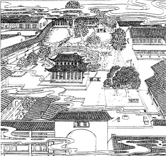 上世纪二三十年代杭十中校园实景图
