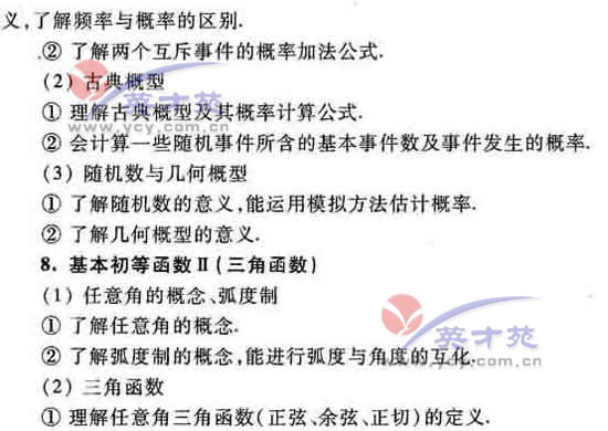 数学理高考大纲21