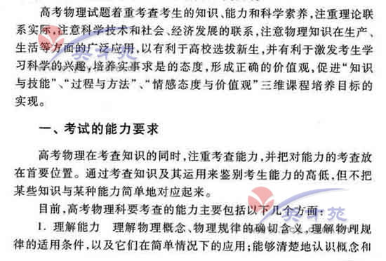 物理高考大纲2