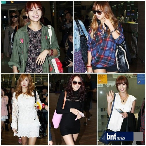 顺时针方向：具荷拉、孝琳、韩善花、韩胜妍、昭宥