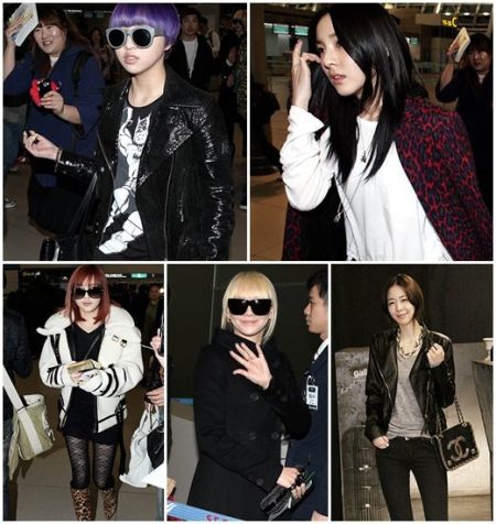 孔敏智(左上) 朴山多拉(右上) 朴春(左下) CL(中下)