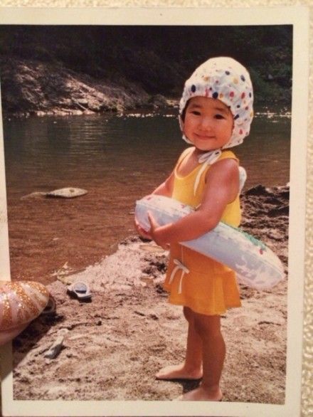 苍井空晒童年萌照