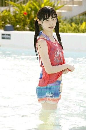日本 小厨娘 福原瑶湿身泳装拍写真 图 手机新浪网