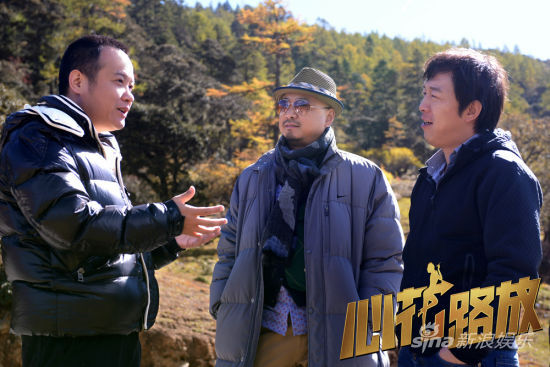 《心花路放》片场，宁浩、黄渤、徐峥