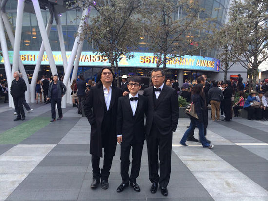 金志文与高晓松、宋柯合影